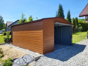 Garaż Blaszany 4m x 6m | 1x Brama uchylna