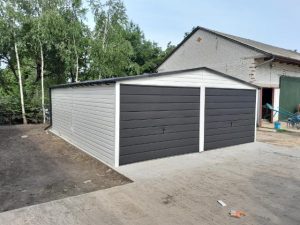 Garaż Blaszany 6m x 7m | 2x Brama uchylna