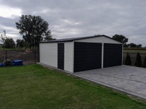 Garaż Blaszany 6m x 8m | 2x Brama uchylna