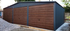 Garaż Blaszany 7m x 6m | 2x Brama uchylna